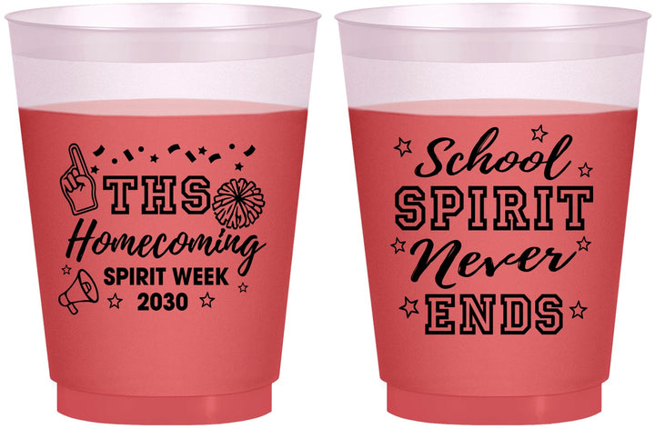 Custom Homecoming 16 oz Color Changing Frosted Cups - Spirit Week | 330011