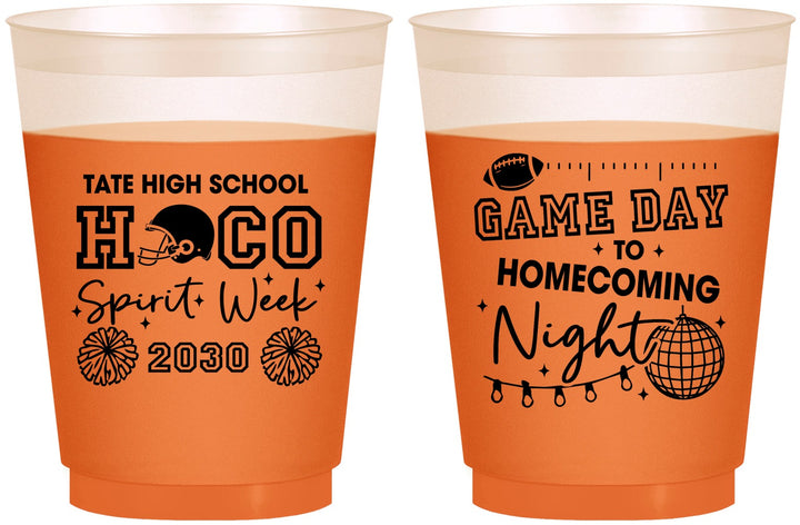 Custom Homecoming 16 oz Color Changing Frosted Cups - Spirit Week | 330013