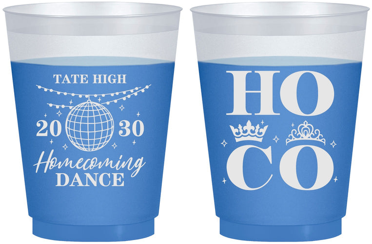 Custom Homecoming 16 oz Color Changing Frosted Cups - Hoco Dance | 330016