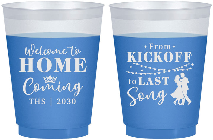 Custom Homecoming 16 oz Color Changing Frosted Cups - From Kickoff To Last Song | 330018