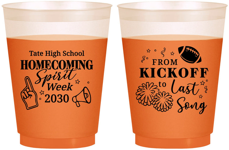 Custom Homecoming 16 oz Color Changing Frosted Cups - Spirit Week | 330019