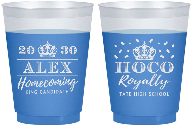 Custom Homecoming 16 oz Color Changing Frosted Cups - Hoco King Vote | 330025