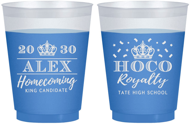 Custom Homecoming 16 oz Color Changing Frosted Cups - Hoco King Vote | 330025