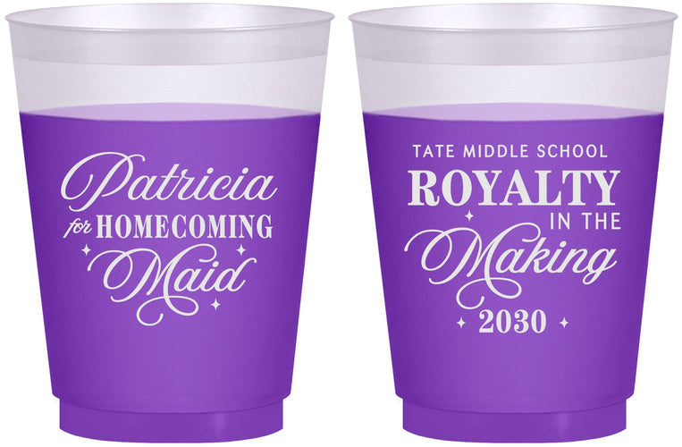 Custom Homecoming 16 oz Color Changing Frosted Cups - Hoco Maid Vote | 330028