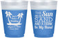 Custom Wedding 16 oz Color Changing Frosted Cups - Beach | 350