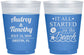 Custom Wedding 16 oz Color Changing Frosted Cups - Started On The Beach | 361