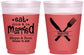 Custom Wedding 16 oz Color Changing Frosted Cups - Eat Drink Be Married | 368