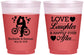 Custom Wedding 16 oz Color Changing Frosted Cups - Love Laughter Happily | 376