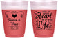 Custom Wedding 16 oz Color Changing Frosted Cups - Heart Life | 387