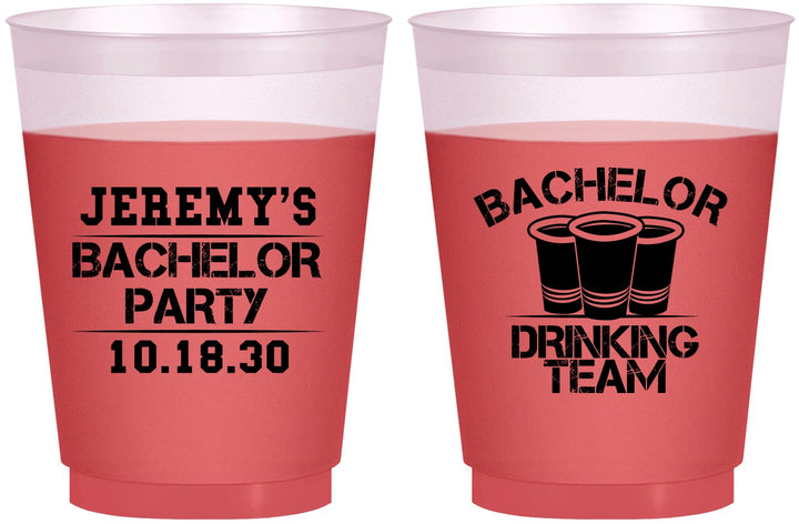 Custom Bachelor Party 16 oz Color Changing Frosted Cups - Drinking Team | 40020