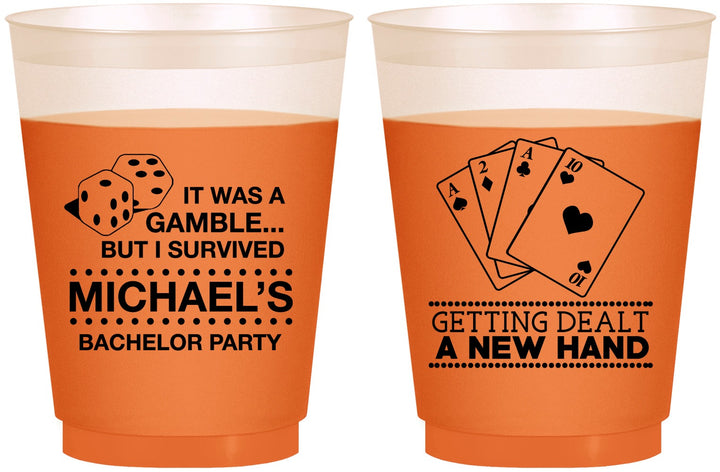 Custom Bachelor Party 16 oz Color Changing Frosted Cups - Las Vegas | 40025