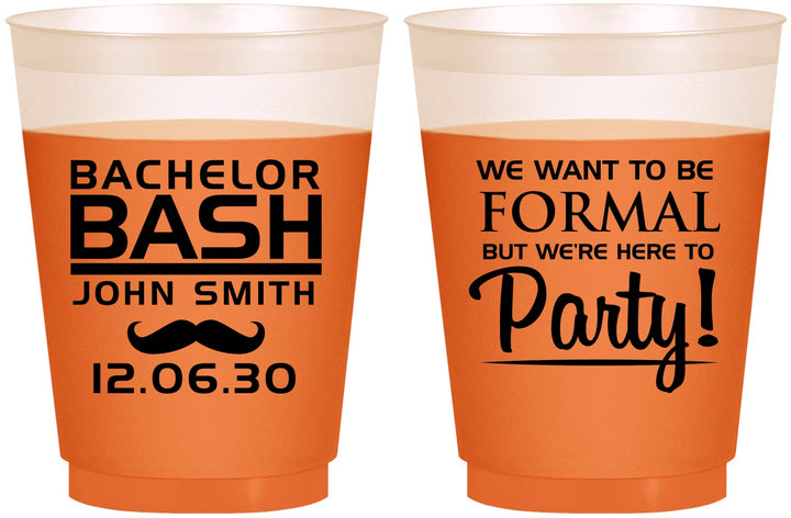 Custom Bachelor Party 16 oz Color Changing Frosted Cups - Formal | 40030