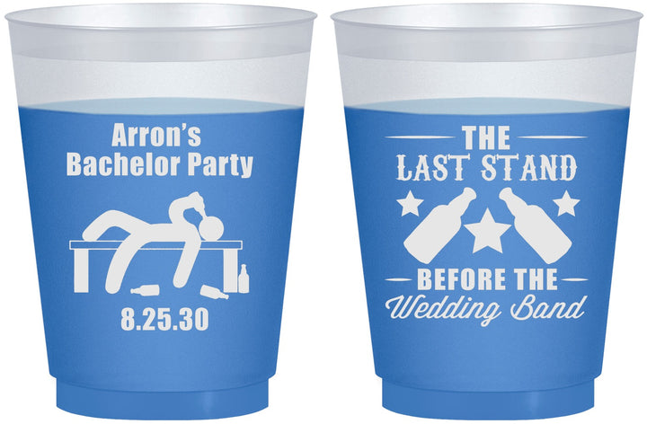 Custom Bachelor Party 16 oz Color Changing Frosted Cups - The Last Stand | 40035