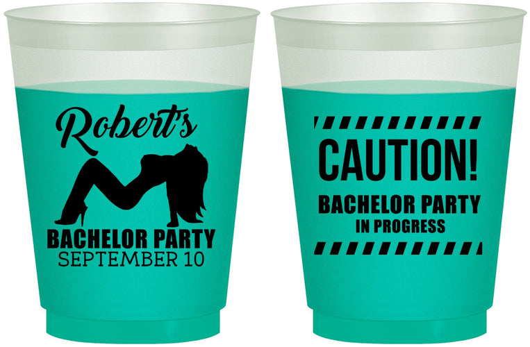 Custom Bachelor Party 16 oz Color Changing Frosted Cups - Strip Club | 40037