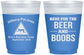 Custom Bachelor Party 16 oz Color Changing Frosted Cups - Beer And Boobs | 40040