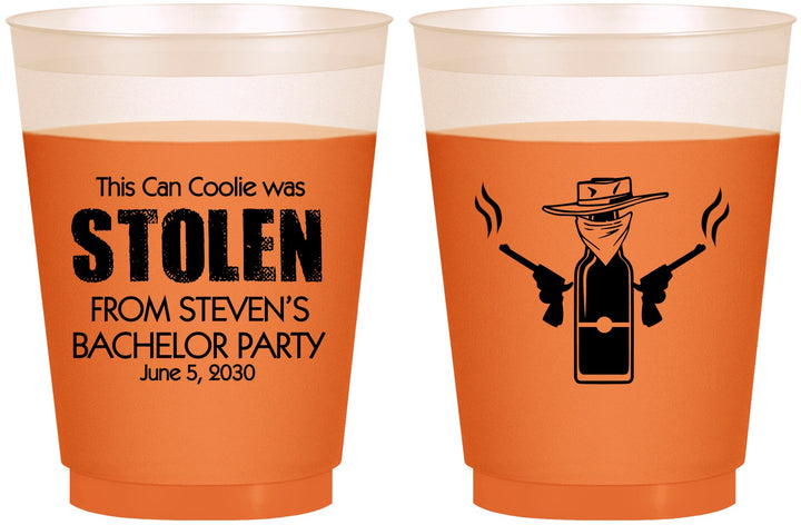 Custom Bachelor Party 16 oz Color Changing Frosted Cups - Stolen | 40053