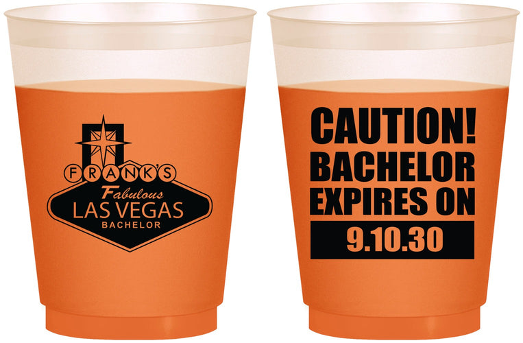 Custom Bachelor Party 16 oz Color Changing Frosted Cups - Las Vegas | 40056