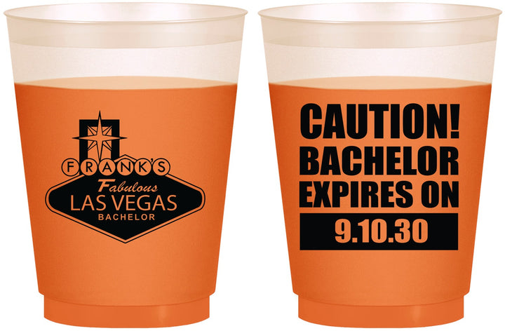 Custom Bachelor Party 16 oz Color Changing Frosted Cups - Las Vegas | 40056