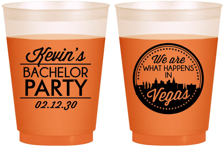 Custom Bachelor Party 16 oz Color Changing Frosted Cups - Last Vegas | 40060