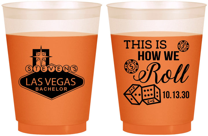 Custom Bachelor Party 16 oz Color Changing Frosted Cups - Last Vegas | 40061
