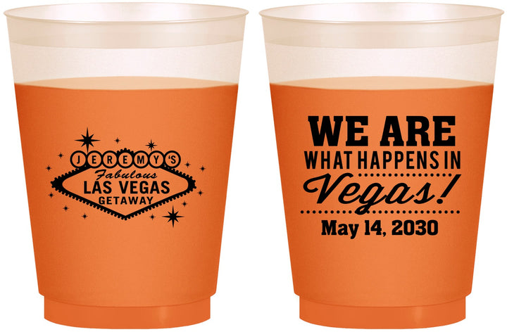 Custom Bachelor Party 16 oz Color Changing Frosted Cups - Las Vegas | 40066