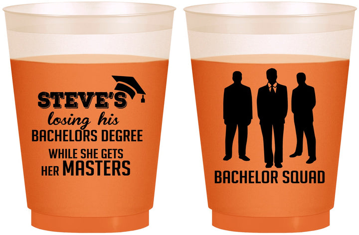 Custom Bachelor Party 16 oz Color Changing Frosted Cups - Squad | 40068