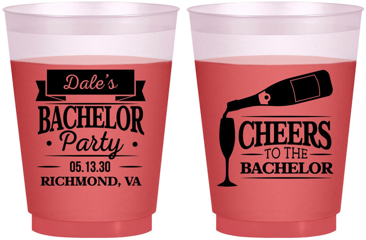 Custom Bachelor Party 16 oz Color Changing Frosted Cups - Cheers | 40072