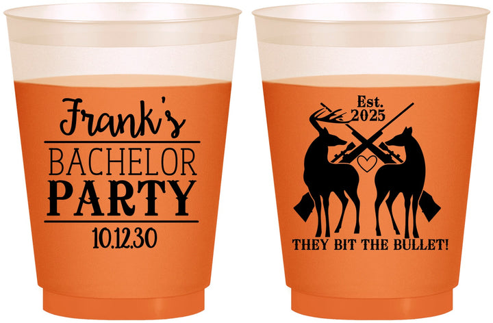 Custom Bachelor Party 16 oz Color Changing Frosted Cups - Hunting | 40083