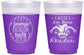 Custom Bachelor Party 16 oz Color Changing Frosted Cups - Mardi Gras | 40090