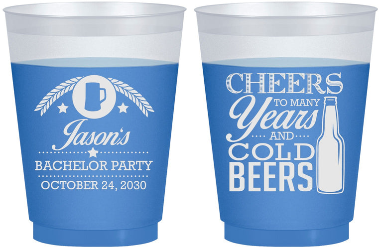 Custom Bachelor Party 16 oz Color Changing Frosted Cups - Cheers | 40097