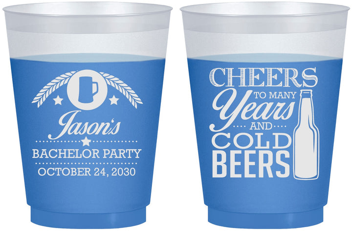 Custom Bachelor Party 16 oz Color Changing Frosted Cups - Cheers | 40097