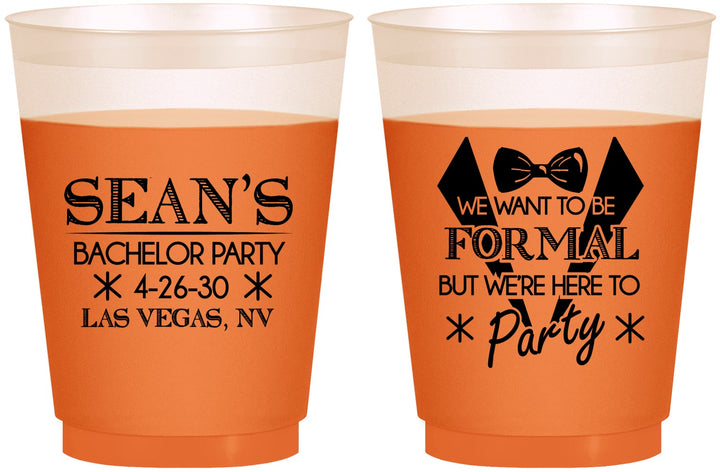 Custom Bachelor Party 16 oz Color Changing Frosted Cups - Forma | 40098
