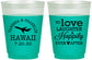 Custom Wedding 16 oz Color Changing Frosted Cups - Love Laughter Happily | 404