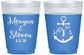 Custom Wedding 16 oz Color Changing Frosted Cups - Monogram Nautical | 414