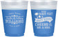 Custom Wedding 16 oz Color Changing Frosted Cups - Sandy Feet Salty Kisses | 434