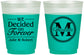 Custom Wedding 16 oz Color Changing Frosted Cups - Monogram | 435