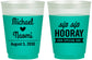 Custom Wedding 16 oz Color Changing Frosted Cups - Sip Sip Hooray | 437
