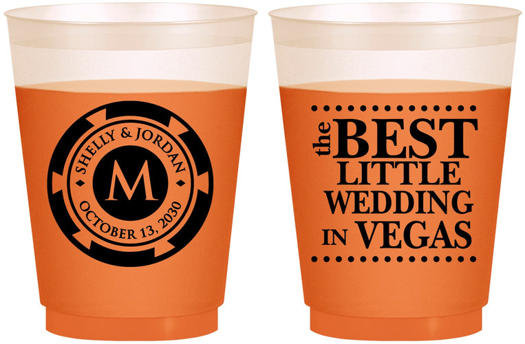 Custom Wedding 16 oz Color Changing Frosted Cups - Las Vegas | 457