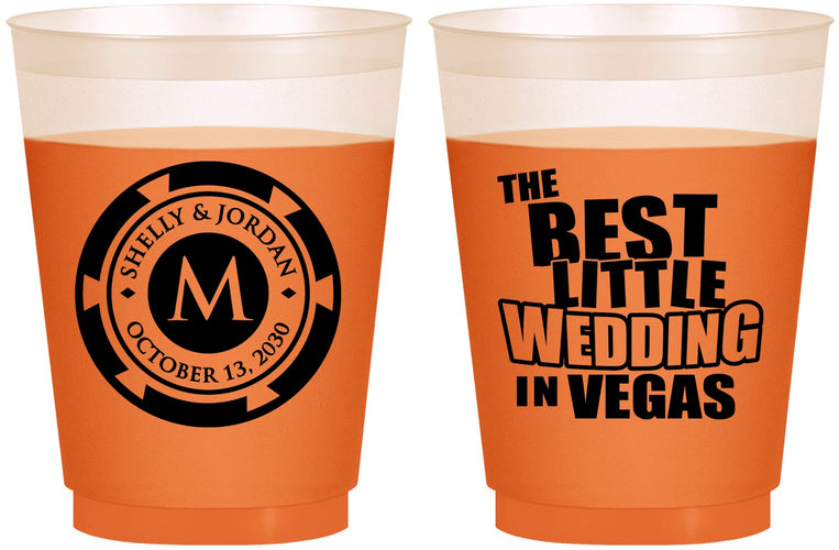 Custom Wedding 16 oz Color Changing Frosted Cups - Las Vegas | 458
