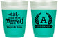 Custom Wedding 16 oz Color Changing Frosted Cups - Monogram | 464