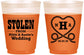 Custom Wedding 16 oz Color Changing Frosted Cups - Stolen Monogram | 474