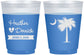 Custom Wedding 16 oz Color Changing Frosted Cups - Palmetto Tree | 477