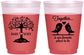 Custom Wedding 16 oz Color Changing Frosted Cups - Love Birds | 481