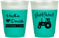Custom Wedding 16 oz Color Changing Frosted Cups - Just Hitched Tractor | 482