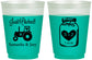 Custom Wedding 16 oz Color Changing Frosted Cups - Just Hitched Mason Jar | 483