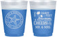 Custom Wedding 16 oz Color Changing Frosted Cups - Sandy Feet Salty Kisses | 488