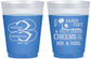 Custom Wedding 16 oz Color Changing Frosted Cups - Sandy Feet Salty Kisses | 490
