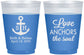 Custom Wedding 16 oz Color Changing Frosted Cups - Love Anchors The Soul | 494