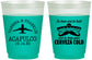 Custom Wedding 16 oz Color Changing Frosted Cups - Destination | 496