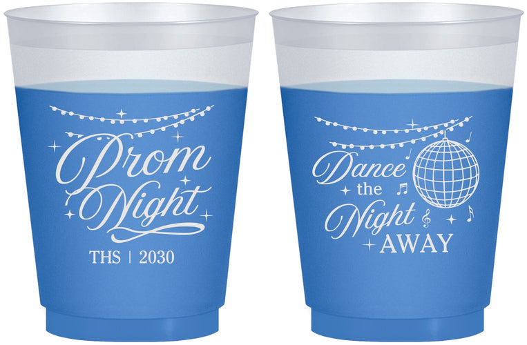 Custom Prom 16 oz Color Changing Frosted Cups - Dance The Night Away | 50001